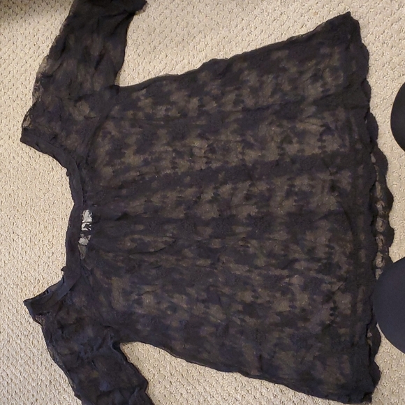 SHEER, Black blouse size 14/16 NEW - Picture 4 of 5